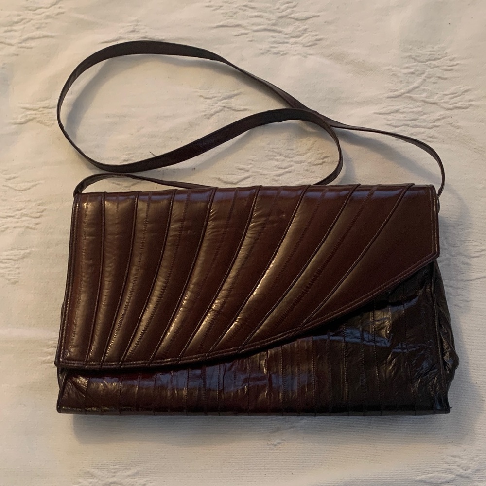 Vintage Brown Eel skin Women's Bag